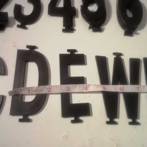 Numbers and Letters Decor Plastic Designs. Black - Picture 2 of 3
